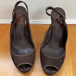 Michael Kors wedges, Brown, Size 8 1/2